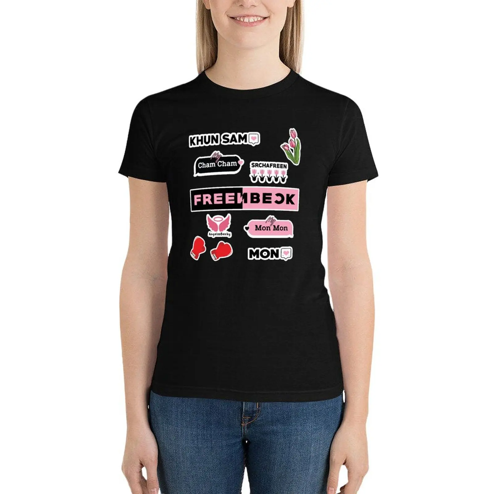 FreenBeck Stick together - Freen Becky Gap the Series T-Shirt sweat plain t shirts for Womens