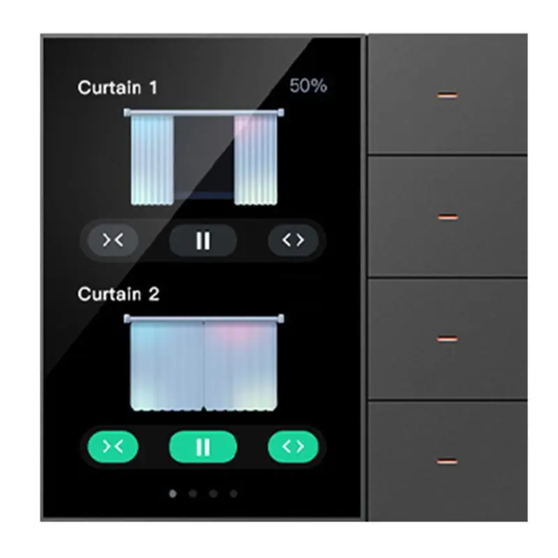 B50B 3.5 Inch Smart Wall Switch Touch Screen 4 Groups Switch 8-Way Scene for Radar Sensor Dimming Switch Tuya Zigbee 4pcs