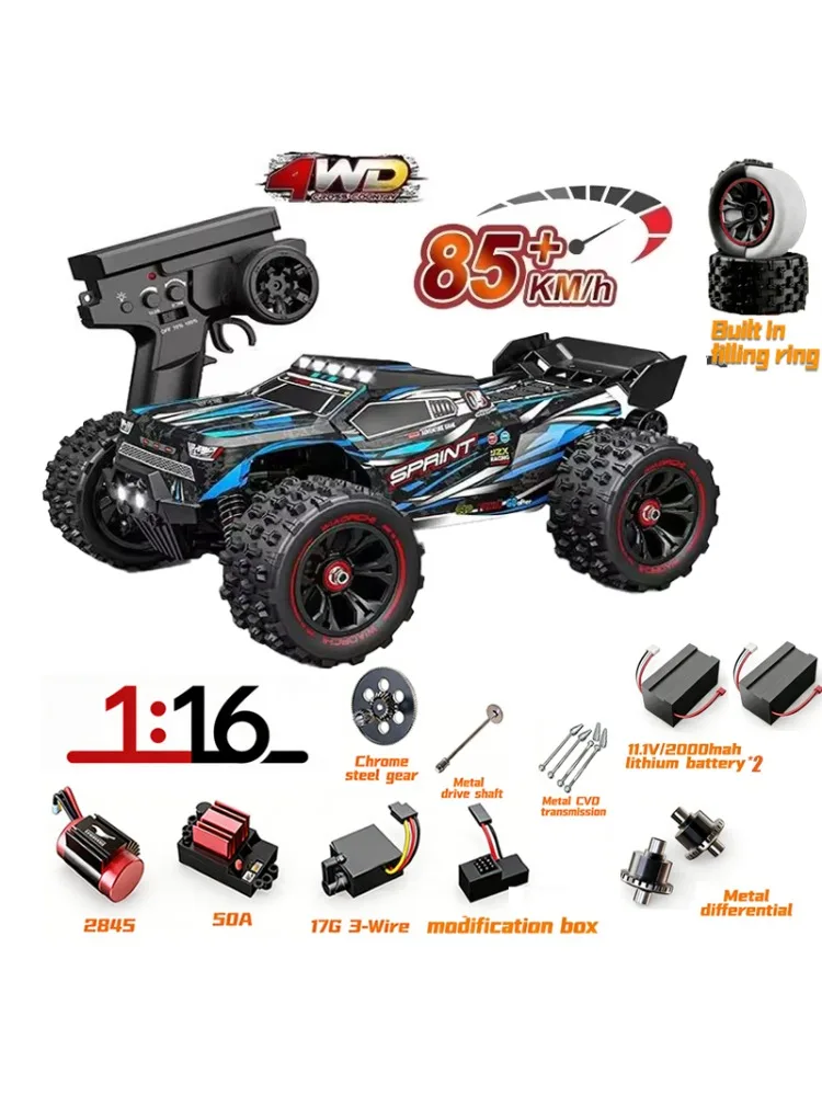 MJX Hyper TS 9522 pro RC auto borstelloze 4WD hoge snelheid 85km/u op afstand bestuurbare off-road truck met grote wielen, makkelijk te besturen voertuig - afbeelding 2