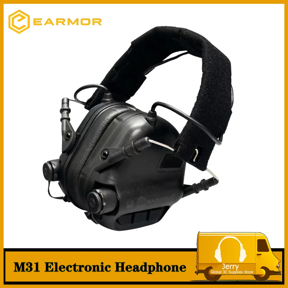 

EARMOR M31 Electronic Communication Noise Canceling Headset,NRR 22,Waterproof IPX-5 Outdoor Hunting Hearing Protection Earmuffs