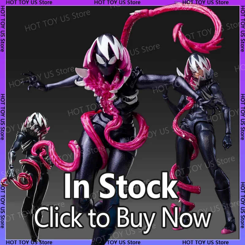 

NEW KO Symbiote Gwenom Action Figure | Kaiyodo Revoltech Amazing Yamaguchi | Venomized Gwen Stacy Anime Model Gift