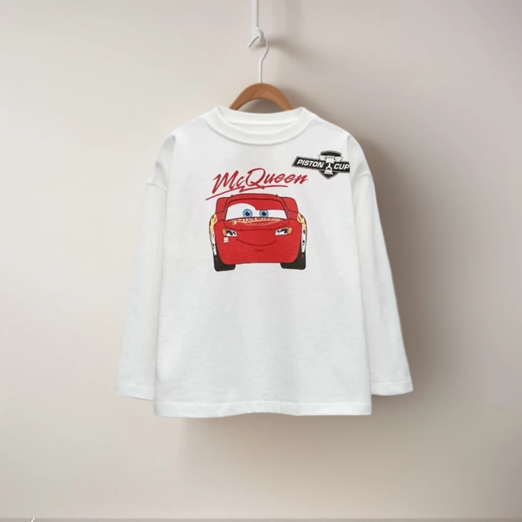 Kids Cartoon Print Tees Boys Fashion Long Sleeve Tshirt Casual Loose Round Neck Base Shirt Spring Autumn Wear All-match Tops image 6