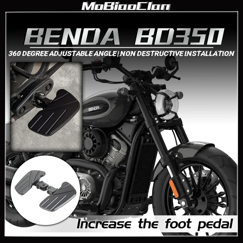 

For BENDA BD350 bd350 BD 350 enlarge the foot pedal Motorcycle Accessories Footrest Billet Wide Foot Pegs Pedals Rest Footpegs