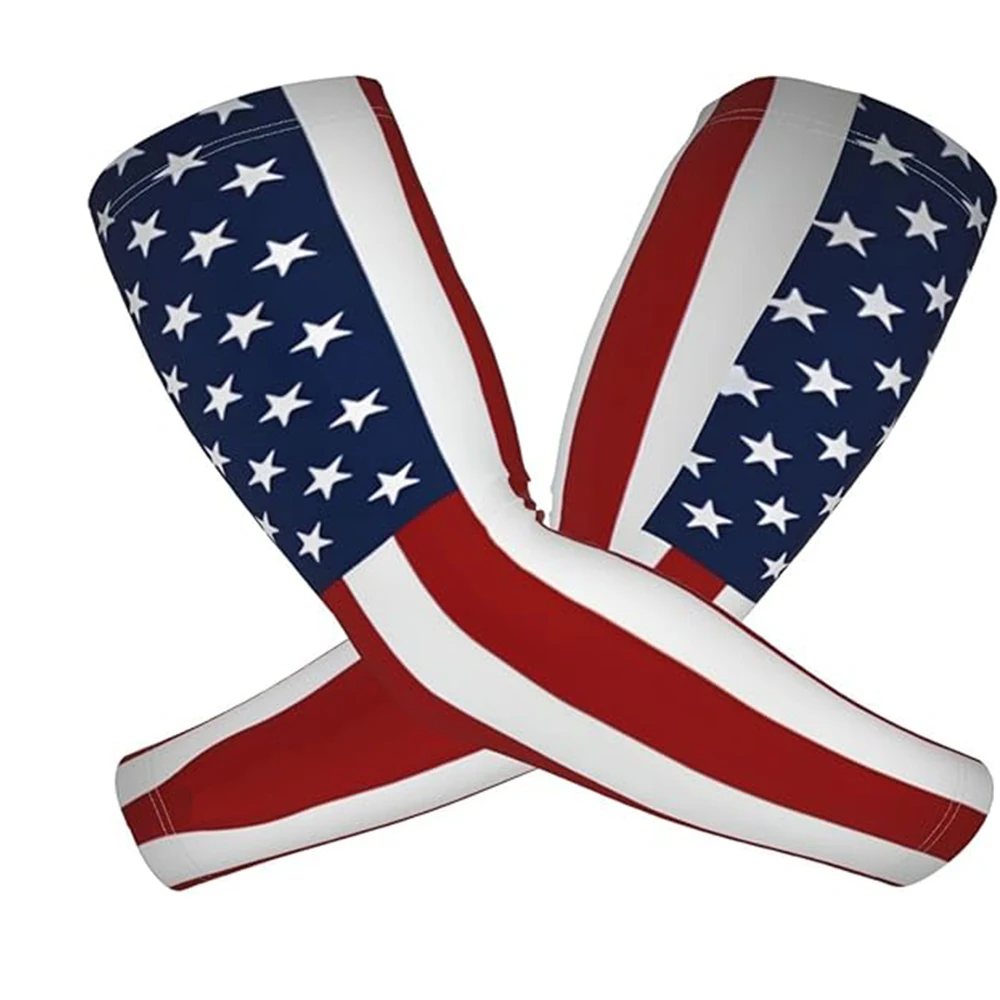 Flagnshow Four-sided elasticity Free Size UV Product USA America Flags Arm Sleeve