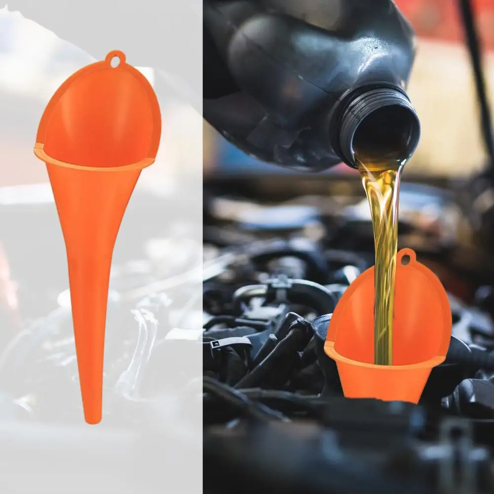 1 Set Car Funnel Wide Mouth Fuel Funnels Plastic Long Neck Oil Funnels Flexible Right Angle Funnels with Detachable Spout Filter