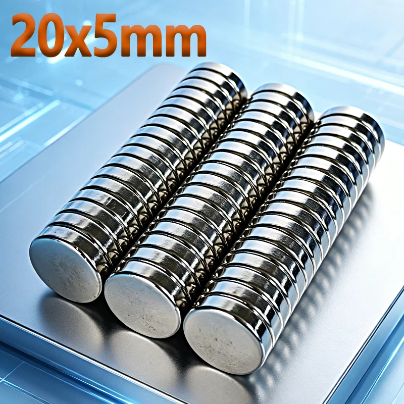 N35 NdfeB 20x5mm Magnet Round Shape Permanent Magnetic Imanes 20*5 Accessory Neodymium Garage Tool Office Fridge Magnet 2-30pcs