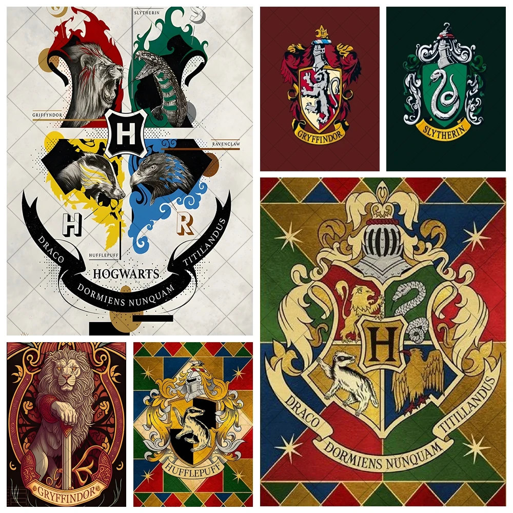 

Hogwarts Magic College Badge Vertical Section Backdrop Custom Party Kid Birthday Photography Poster Decor Studio Wall Background