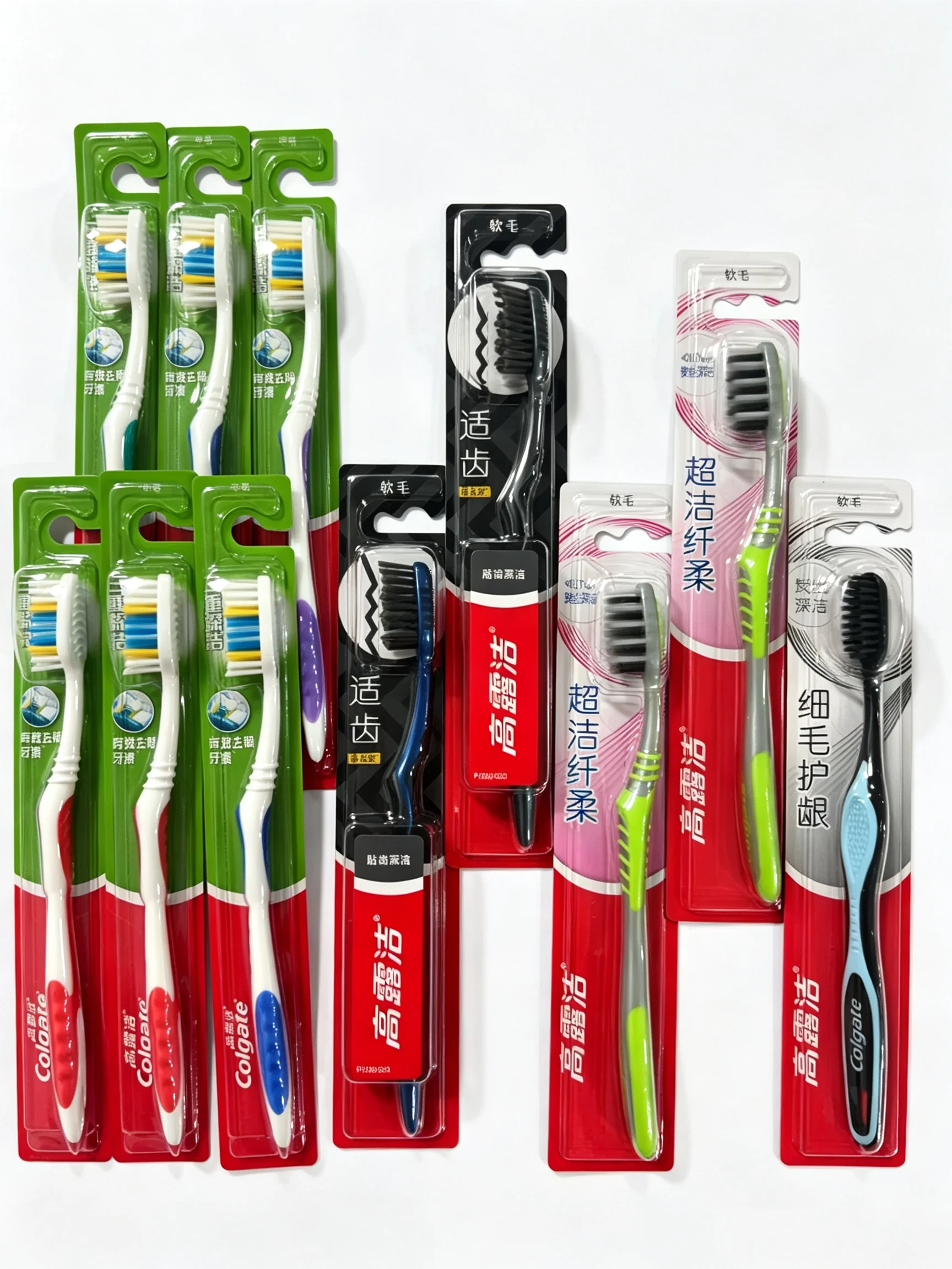 11PCS Colgate 4 Styles Assorted Toothbrushes , Ideal Gift For Family Daily Oral Cleaning