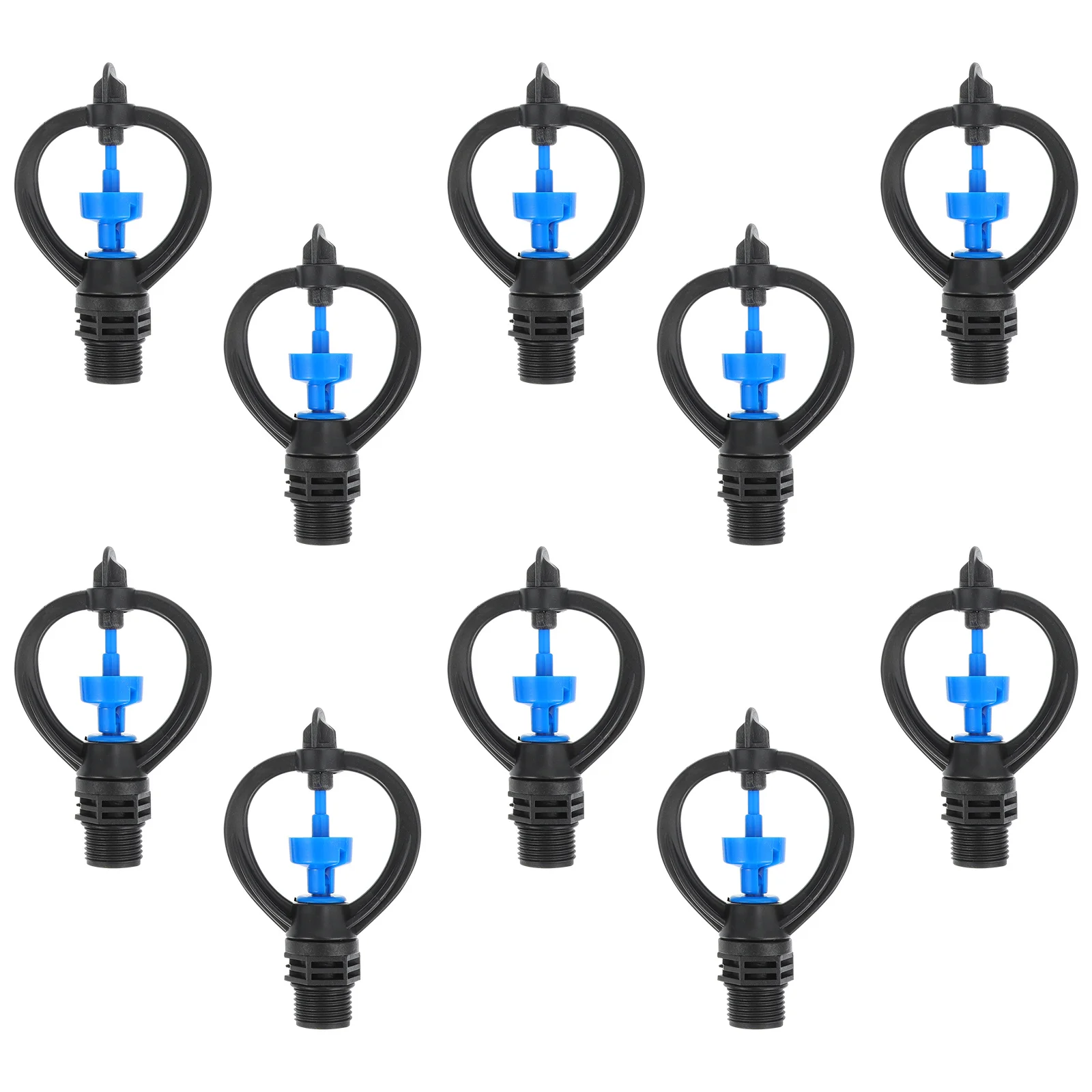 หัวฉีดน้ำรดต้นไม้แบบหมุนได้ 360 องศา 10 ชิ้น สำหรับรดน้ำสนามหญ้า เครื่องมือรดน้ำในเรือนกระจก หัวฉีดน้ำรดต้นไม้ในสวน