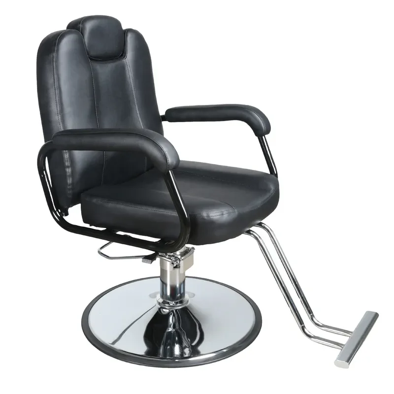 Hydraulic Barber Chair Reclining Haircut Salon Chair for Shaving Tattoo Beauty Shop Heavy Duty Adjustable Styling Seat