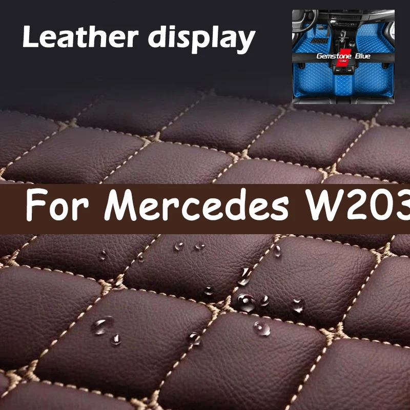 

Custom Automotive Car Floor Mats For Mercedes W203 2001 2002 2003 2004 2005 Auto Luxury Leather Men Women Car Mats Full Coverage