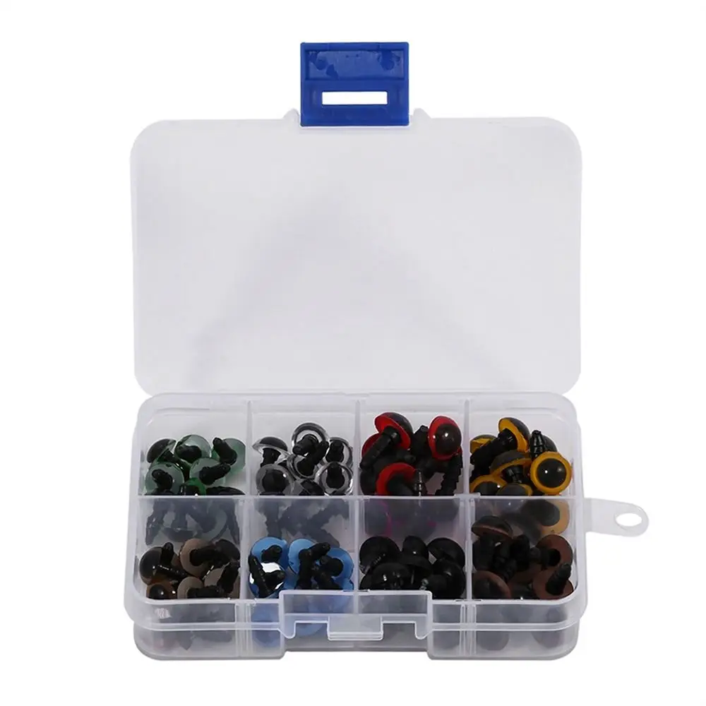 

80pcs Accessories 10mm Safety Eyes Plastic Mixed Colors Eyes With Washers Animal Puppet Eyes Making
