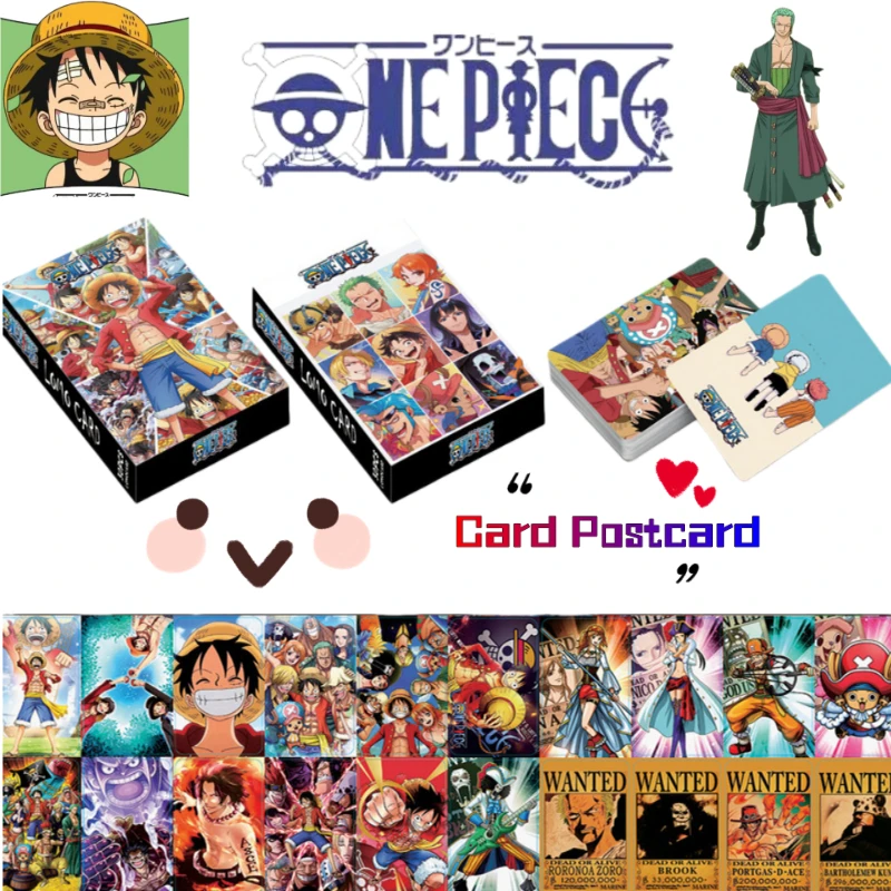

One Piece Roronoa Zoro Tony Tony Chopper Sanji Creative Cute Cards Student Collectible Postcards Double-Sided 30 Small Cards