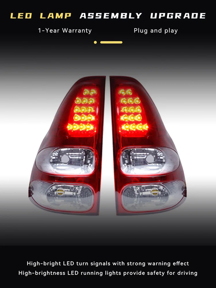 Car Lights For Toyota Prado Taillight 2003-2009 LC120 Modified Auto LED DRL Taillights Signal Rear Lamp Tool Dynamic Accessories