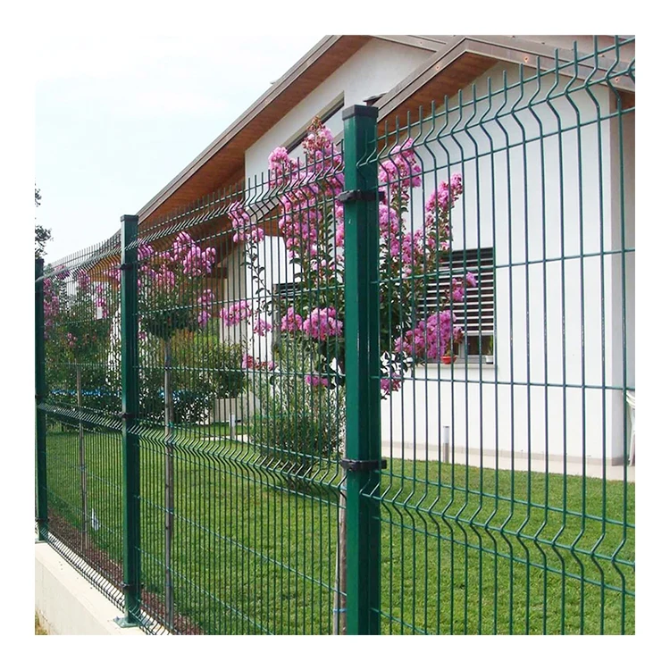 PVC Coated 3D curved welded wire mesh panels fencing trellis gates