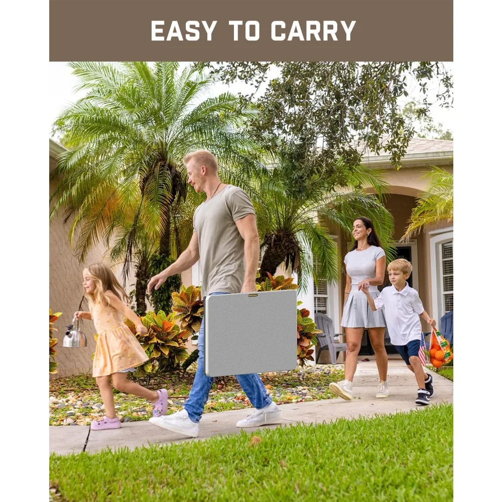 طاولة قابلة للطي محمولة 28 بوصة، تعديل الارتفاع بيد واحدة، 3 مستويات، لا يتطلب تجميع، متعددة الوظائف للاستخدام الشخصي، #5