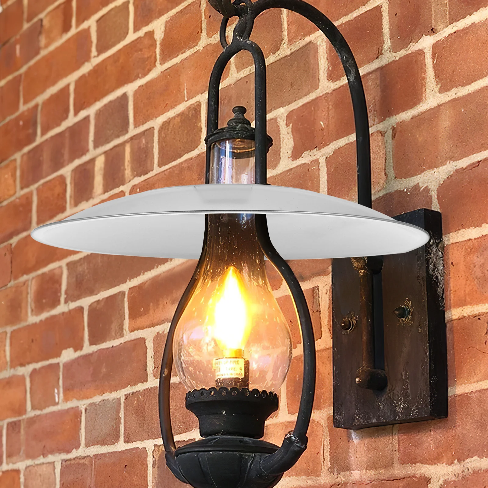 

Outdoor Street Lamp Shade Cover Stainless Steel Replacement for Wall Lamp Post Mount Light Fixture Cover Weather Resistant Easy