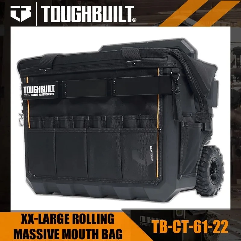 

TB-CT-61-22 TOUGHBUILT XX-Large Rolling Massive Mouth Bag Multi-functional Waterproof Push-pull Toolkit