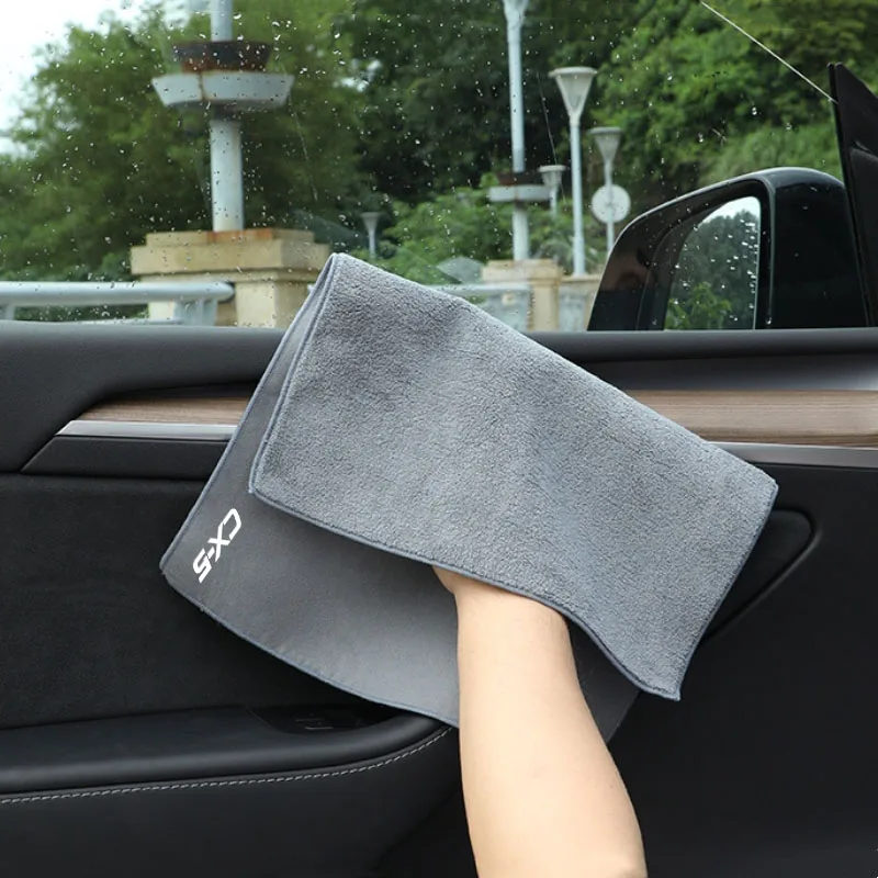 

Car Drying Towel Suede Coral Velvet Car Cleaning Cloth Multipurpose Auto Towel for CX-5 Car Accessories