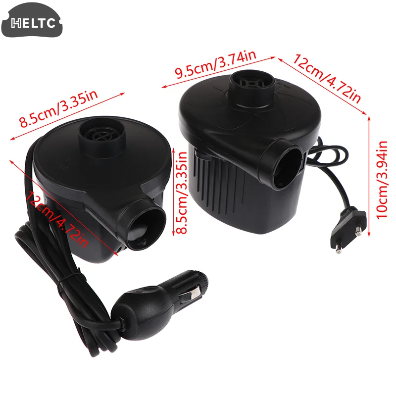 Portable Electric Inflatable Pump With 3 Nozzles Air Mattress Boat Auto Air Inflatable Pump For Car Home Use Camping Inflator