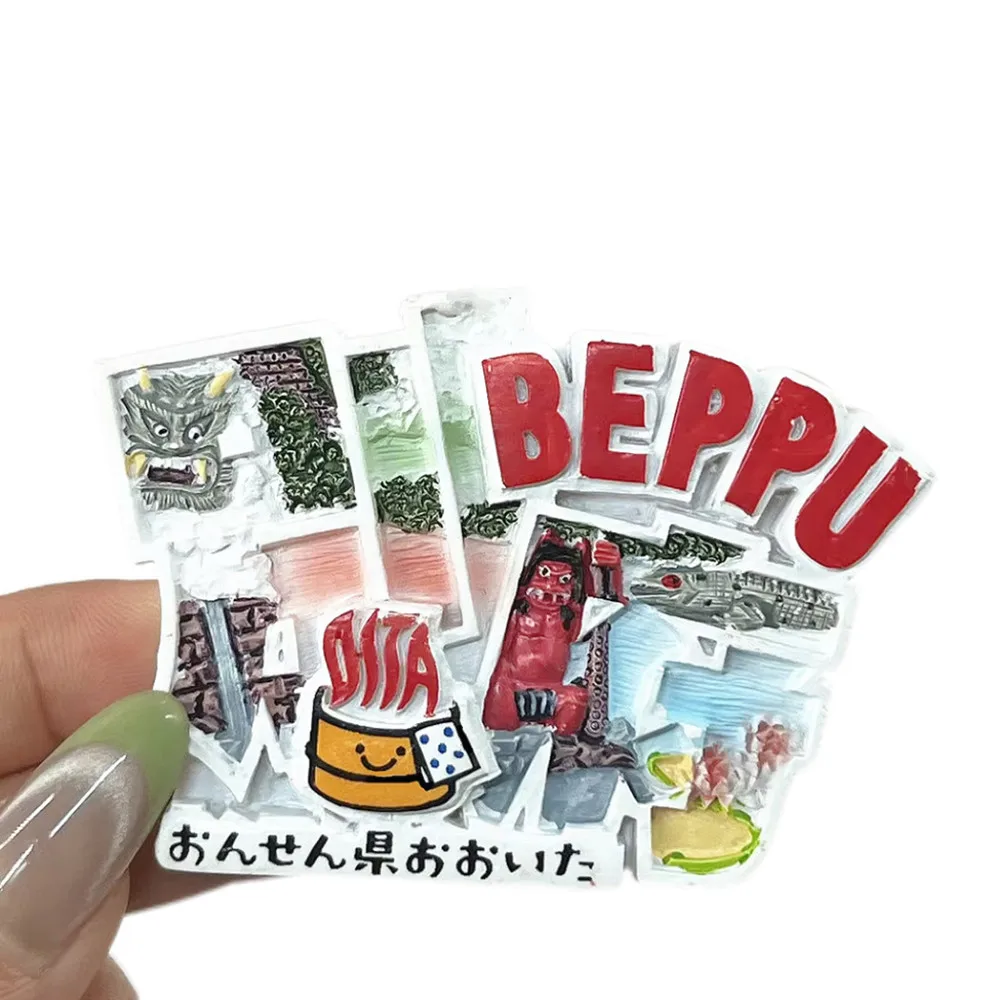 Japan Regional City Food Series 3D Fridge Magnet, Resin Japanese Cuisine Souvenir, Collectible Travel Gift