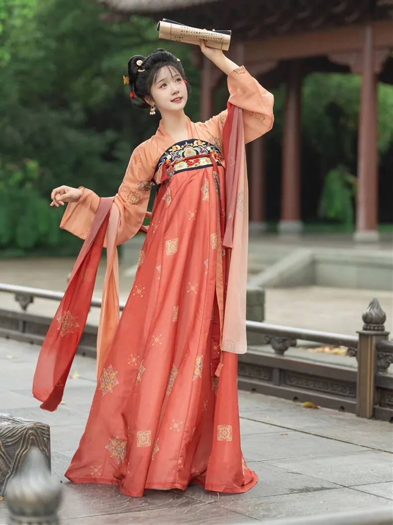 

Original Tang Dynas Sle Women's Hanfu Summer New Arrival Ethereal Chest-Length Spring Daily Life Fairy Skirt