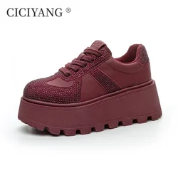 CICIYANG Winter Sneakers Platform Women Genuine Leather 2025 Autumn New Women German Training Shoes Non-slip Sneakers for Ladies