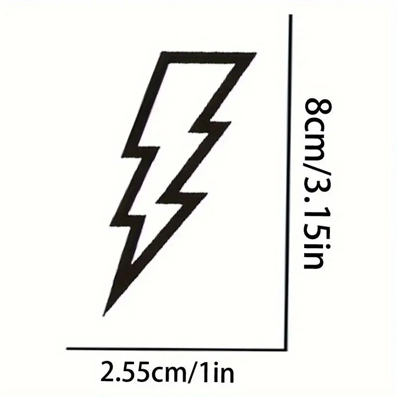 3pcs/Set Lightning Bolt Vinyl Stickers, Waterproof Decals for Car Motorcycle Helmet Exterior Styling Accessories Decoration