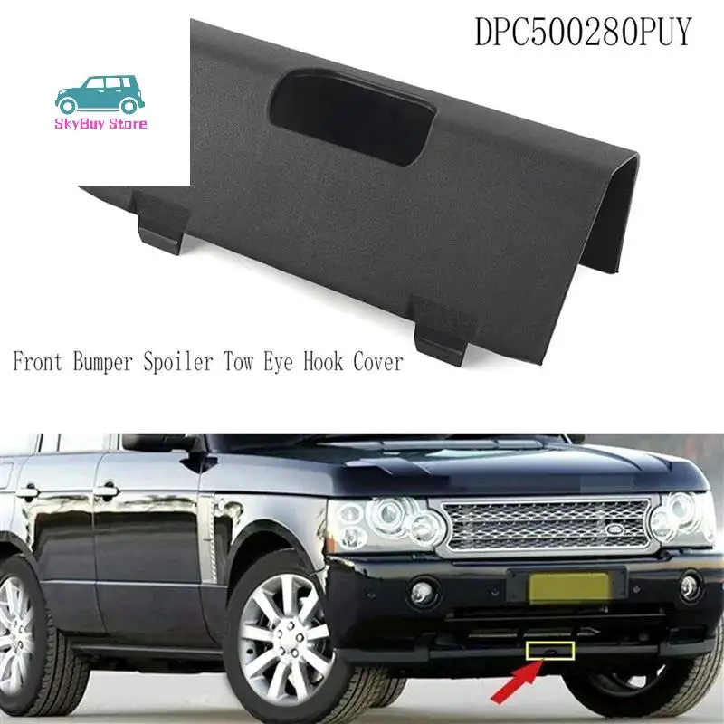 

2X Front Bumper Spoiler Tow Eye Hook Cover Replacement For Range Rover Executive L322 2006-2009 DPC500280PUY