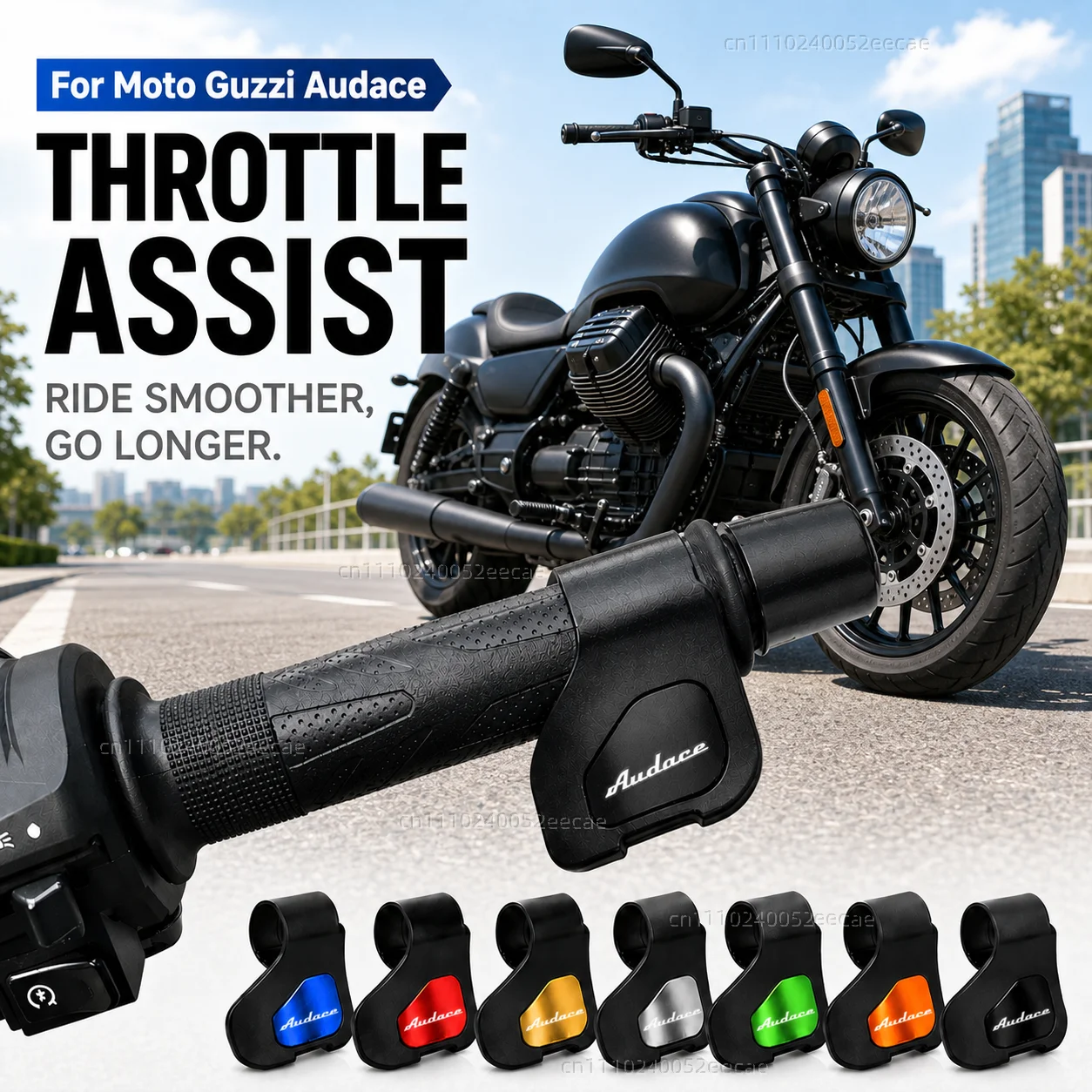 

For Moto Guzzi Audace 2015-2020 Cruiser Motorcycle Throttle Assistant Clip Labor Saver Acceleration Labor-saving Auxiliary Grip
