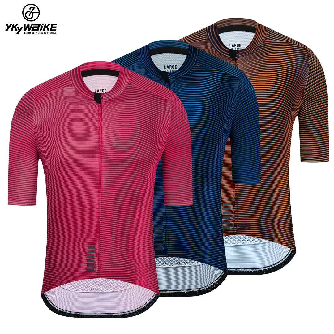 

YKYWBIKE Summer Male Sports Clothing Men's Cycling Jerseys Breathable Road Bike Pro Aero Mtb Short Sleeve Bicycle Accessories