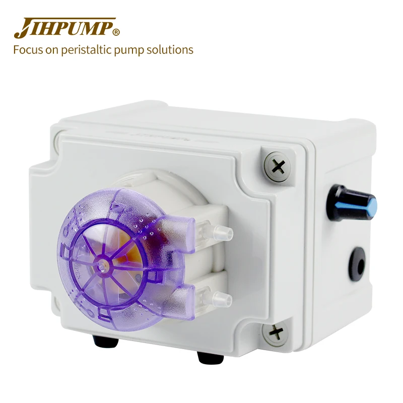 JIHPUMP FZ-1 Mini TYPE  Peristaltic Pump Chemical Filling Machine Controller Industrial Water Liquid Transfer Dosing Hose Pumps