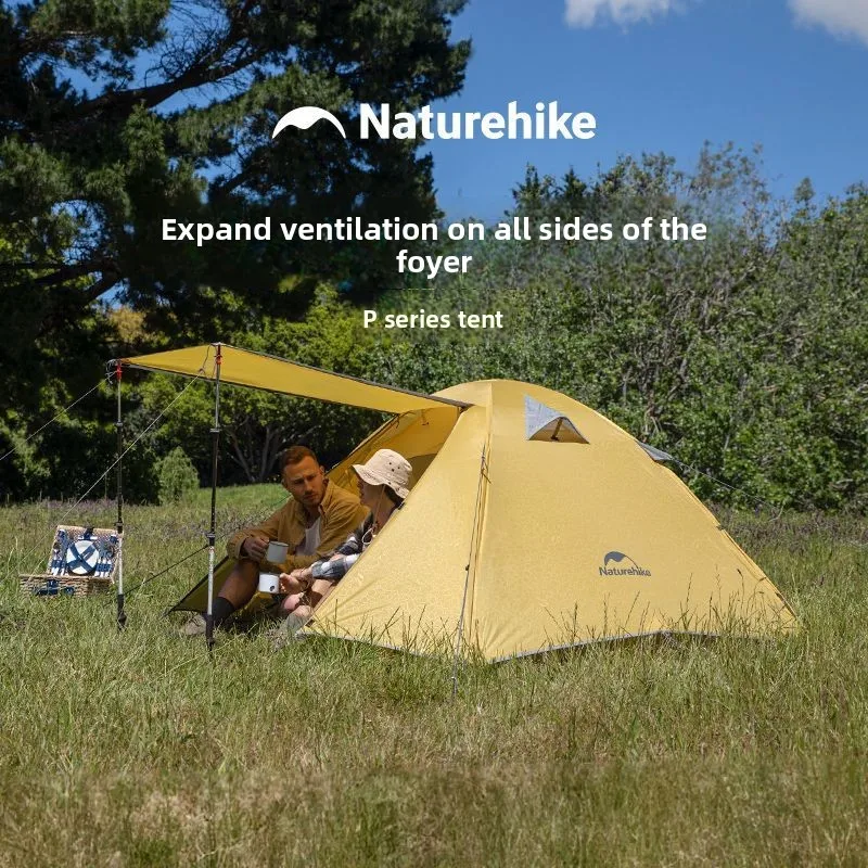 

Палатка NATUREHIKE для отдыха на природе, на 2-3-4 человека, походное снаряжение, двойная защита от дождя, портативная, сверхлегкая, с алюминиевыми дугами.