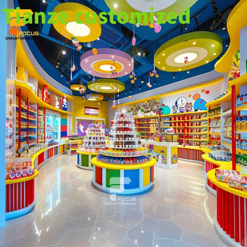 

Customized-Bespoke Chocolate Counter Display Candy Shop Interior Design Sweets Shelves Retail Store Decor