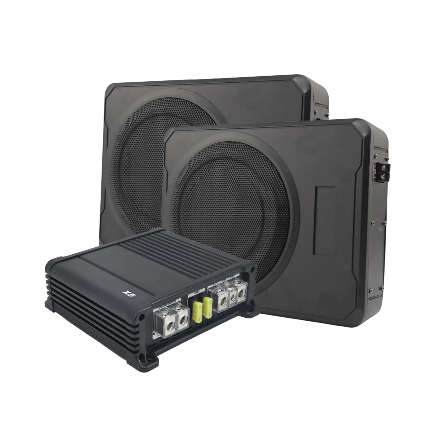 Seat Hidden Ultra Thin Subwoofer Combo 2.1 Stereo Sound Mono Amplifier Single Non Destructive Installation Improve Factory Bass