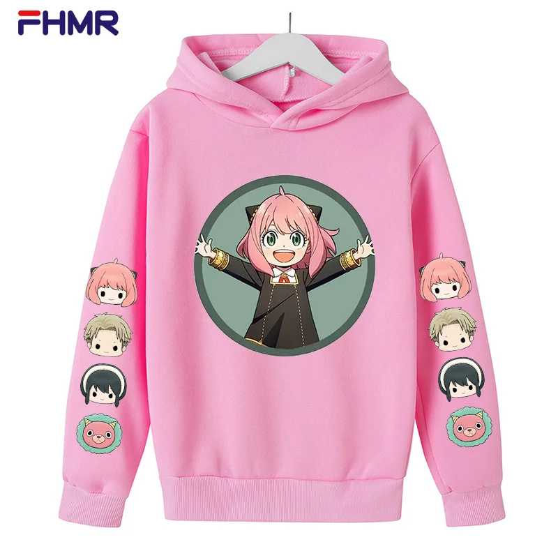 Anya Spy X Family Print Hoodie Loid Yor Anime Cartoon Boys Girls Sweatshirt Fashion Hoodie Harajuku Pullover Baby Clothes