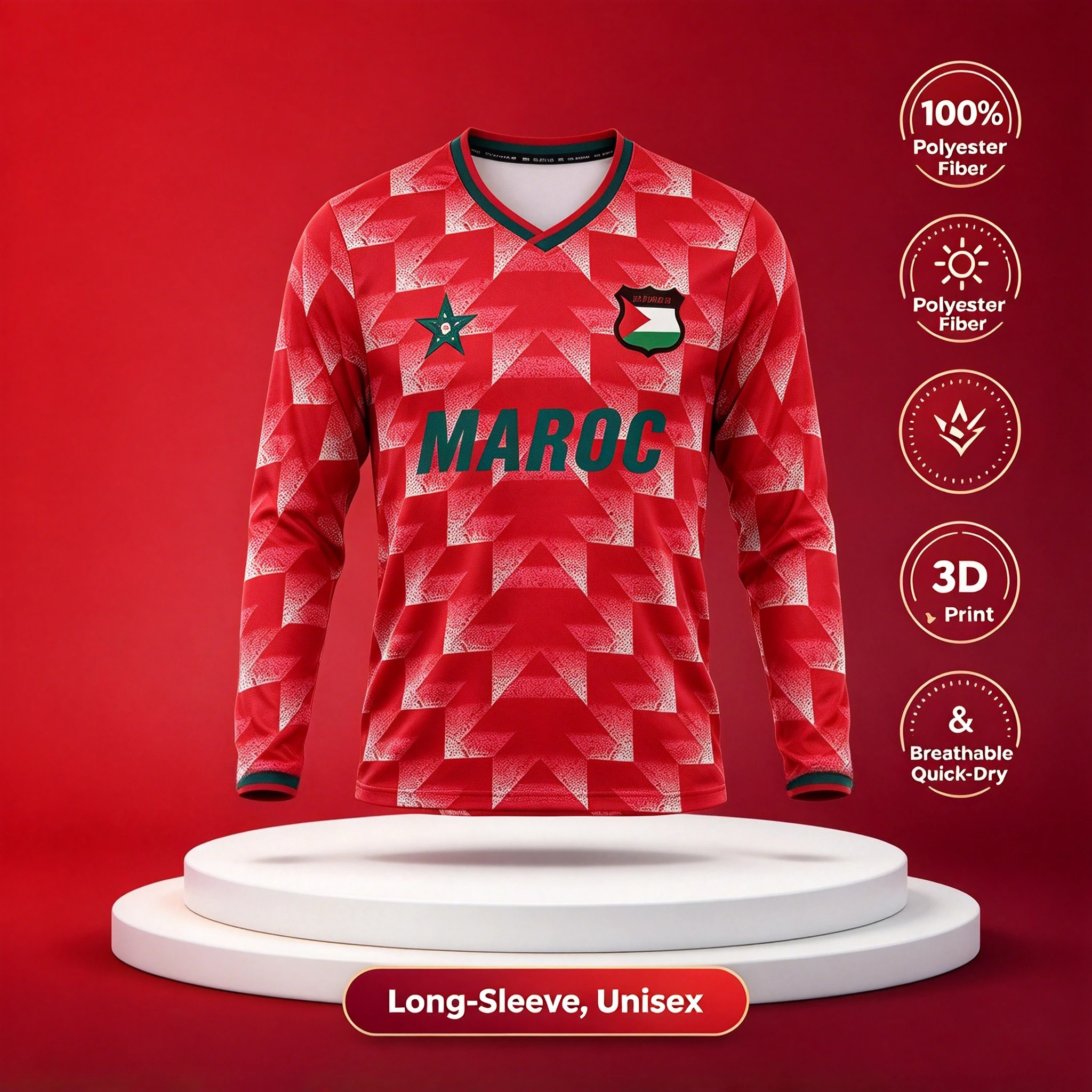 26-27 3D Printed Customized Long T-shirt for Palestinian Fans  Quick Drying Casual Men's and Women's Parent-child Wear