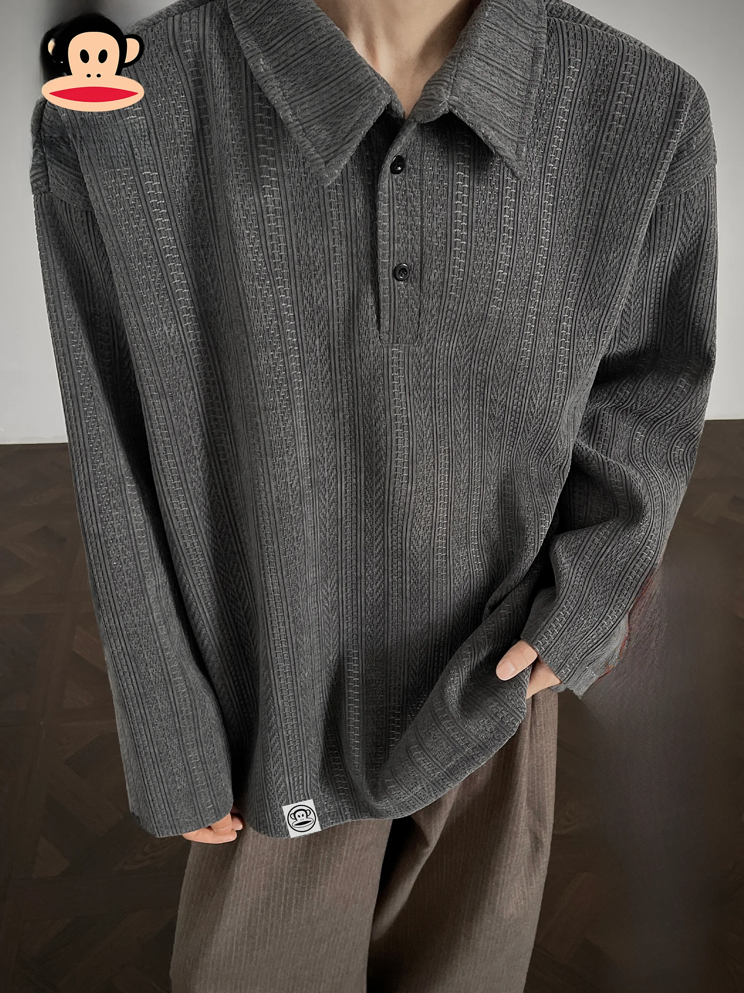 

Мужская теплая зимняя толстовка Paul Frank с капюшоном, свободного кроя, с длинными рукавами, на флисовой подкладке, с отложным воротником, из полиэстера, молодежная модная.