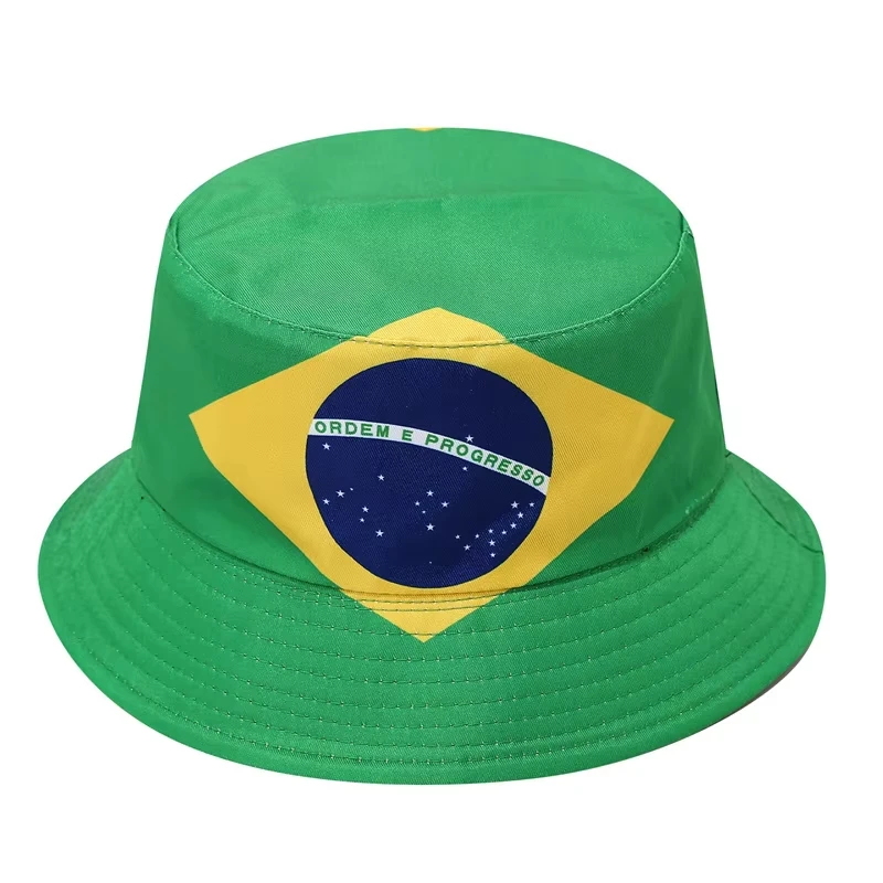 Printed National Flag Bucket Hat USA Spain France Croatia Portugal Lightweight Fisherman Cap Sports Fan Casual Beach Sun Hat view 3