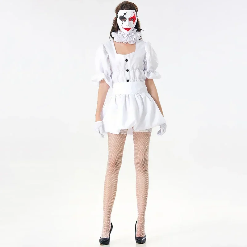 Disfraz de Pennywise para mujer, vestido de payaso de Terror de Stephen King's It para adultos, traje de Cosplay para fiesta elegante de Halloween