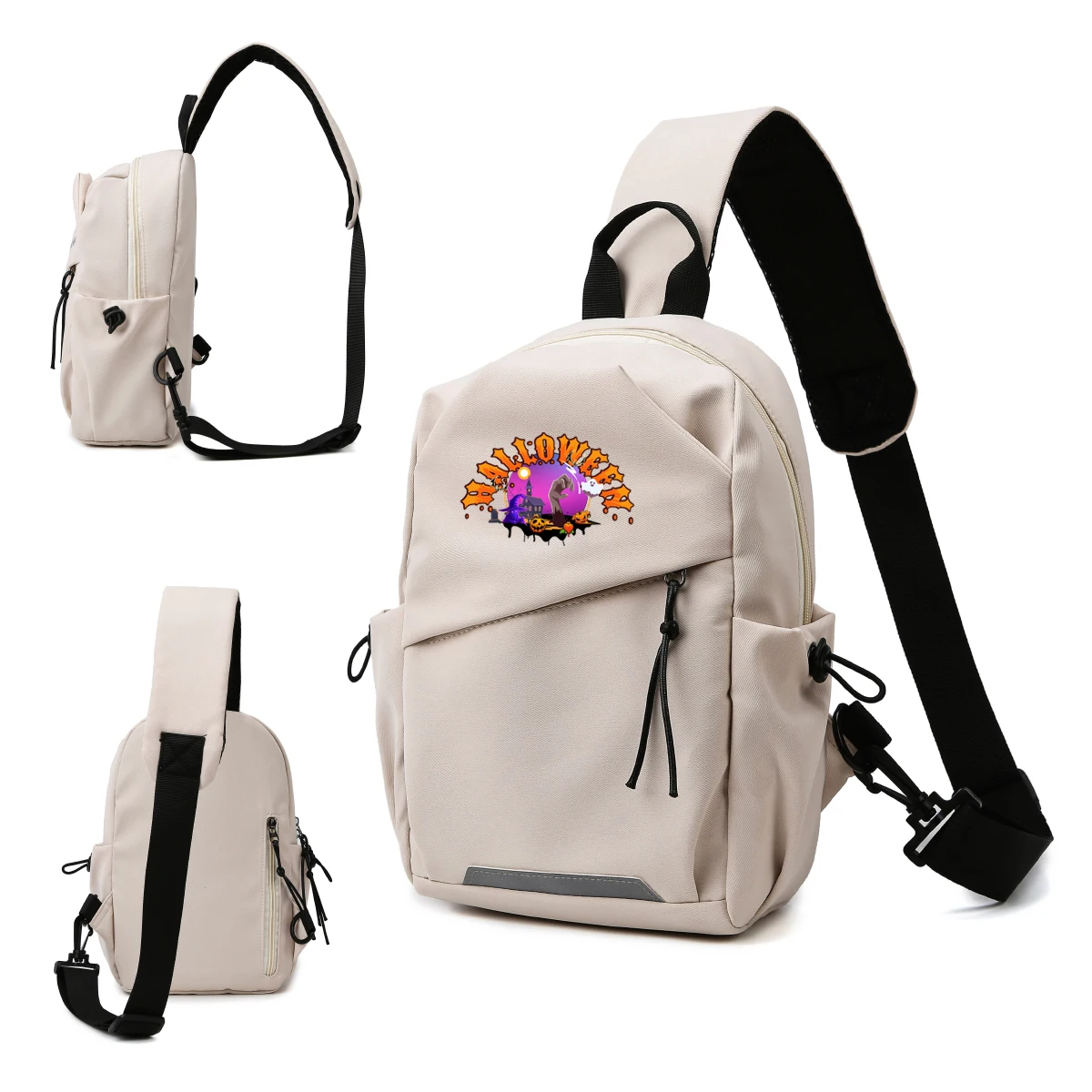 High-end logo custom messenger bag men's one-shoulder chest bag women's mountain climbing lightweight exclusive diy