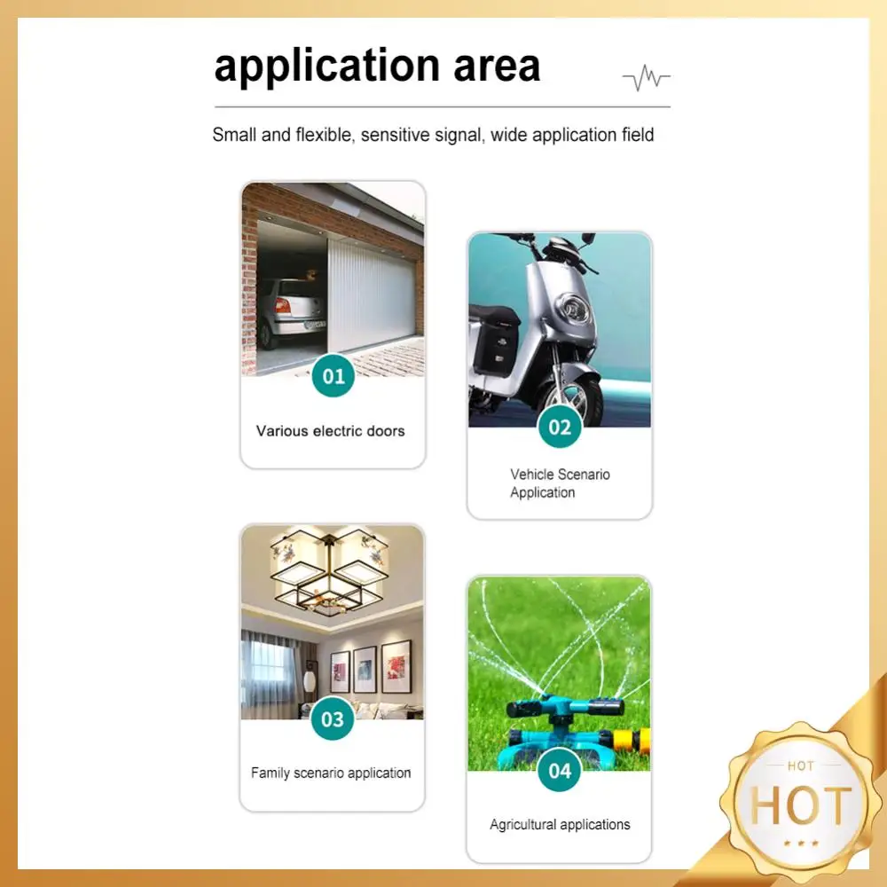 Copia de Control remoto para puerta de garaje, búsqueda automática de frecuencia, fija 433 MHz, independientemente de la frecuencia, 260-868MHz