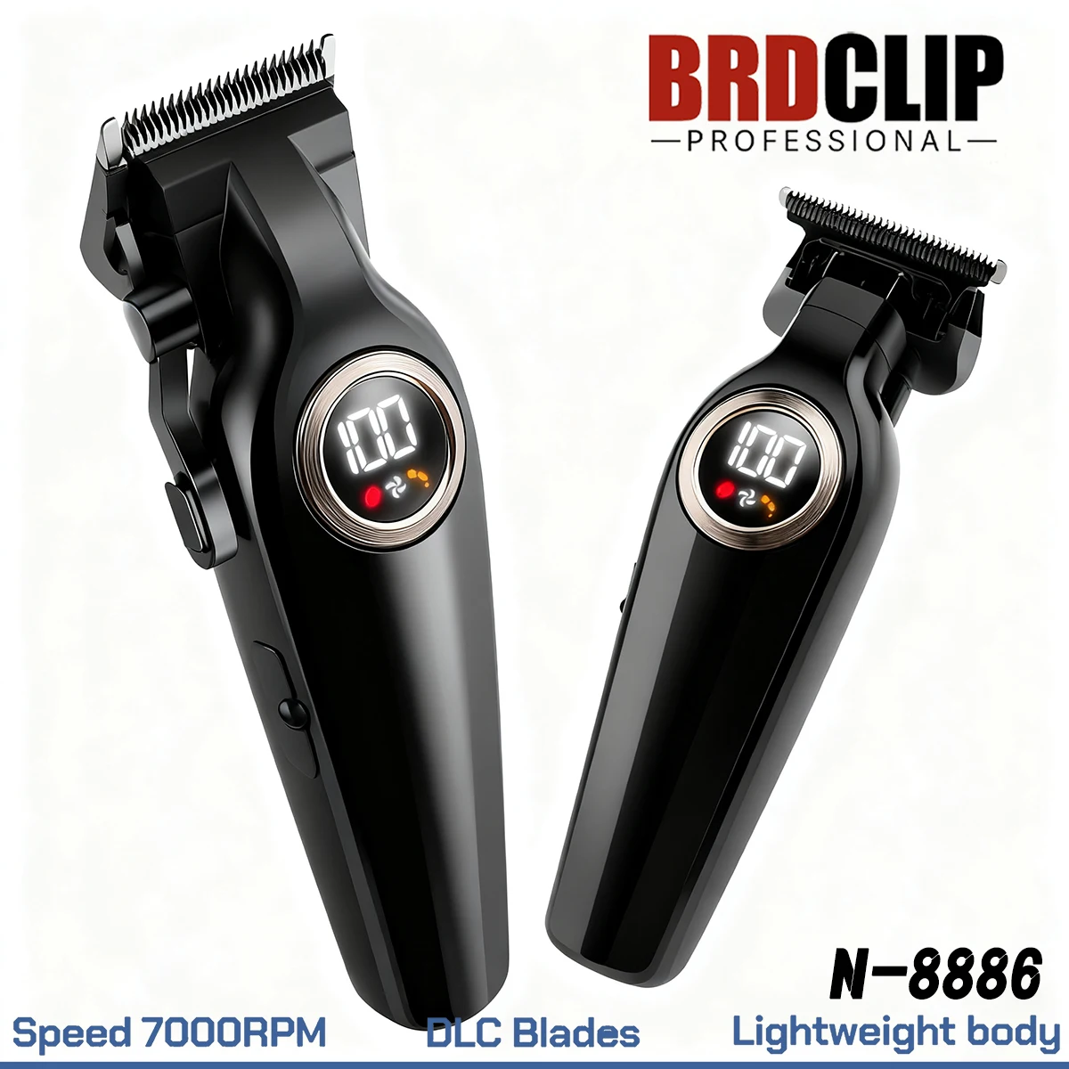

Professional N8886 Men's Set LCD Home Electric Hair Clipper High-Power Barber Shop Special Head Shaving Hair Trimming Clipper