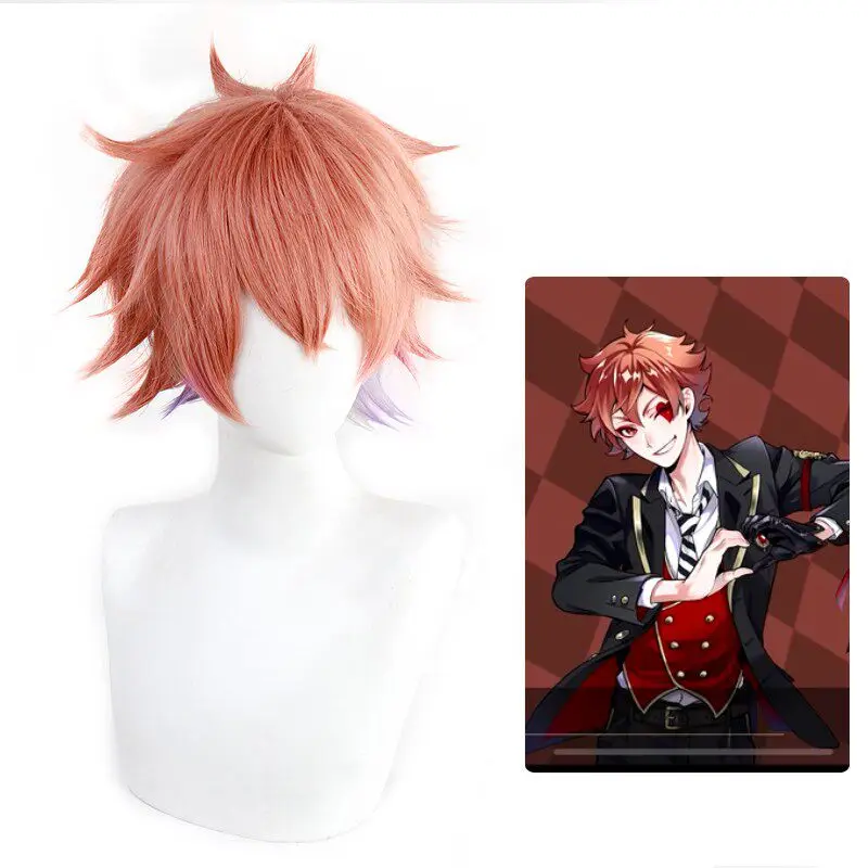 Anime Twisted Wonderland Ace Trappola Cosplay Wig Light Purple Gradient Heat-Resistant Fiber Synthetic Hair Halloween Party Prop