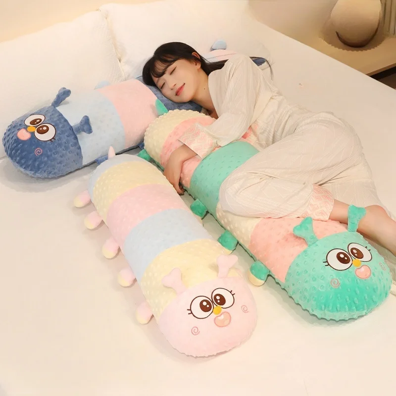 

Funny Chubby Long Caterpillar Plush Toys Soft Cozy Big Size Cartoon Insects Throw Pillow Detachable Sleeping Pillow Cute Gift