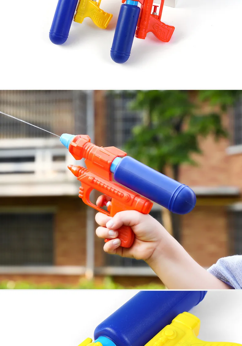 Water Gun Summer Outdoor Water Spray Gun Toy Pull High Pressure Range Beach Pools Water Fun Play Children Boys Girls 19.5CM