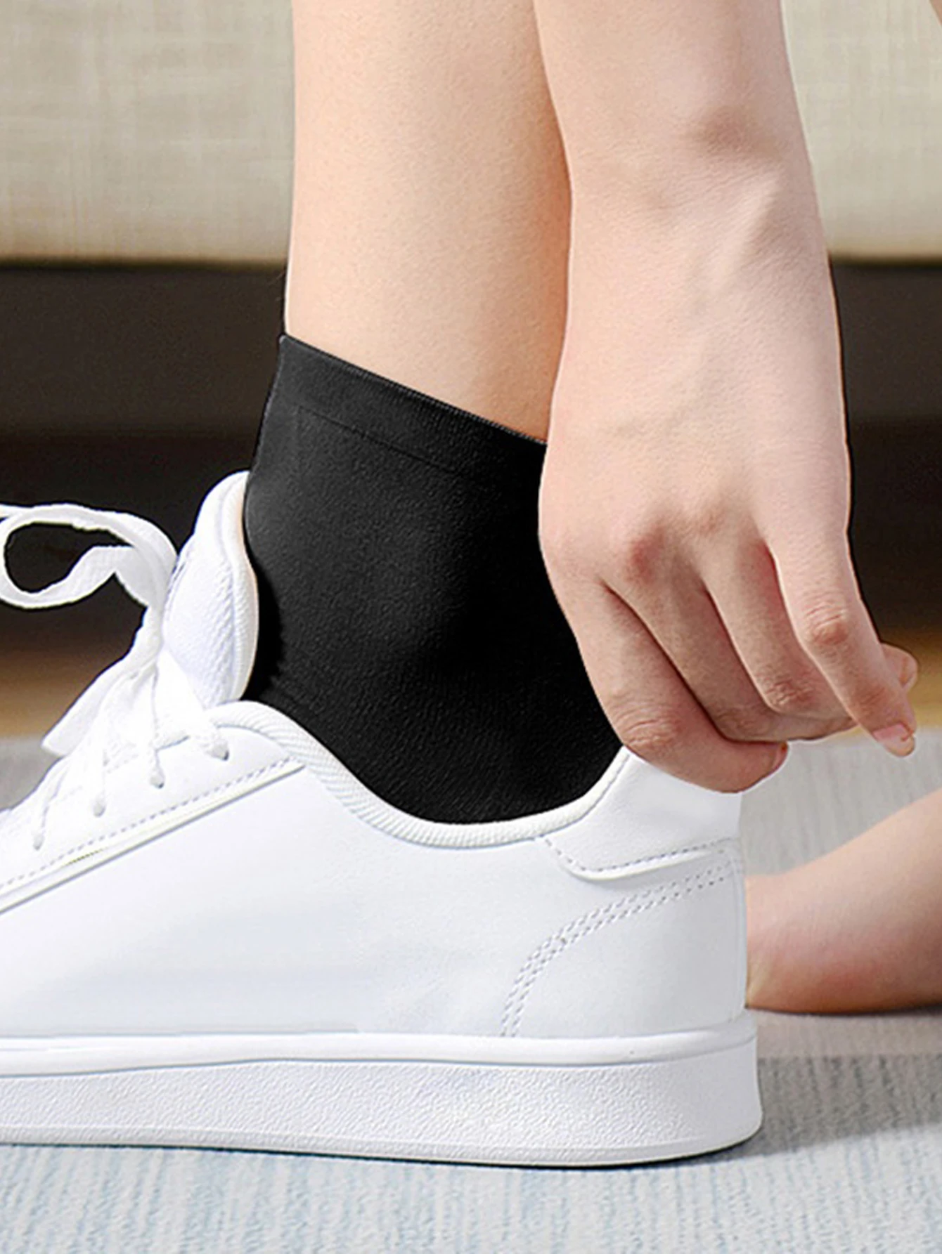 ひびの入った足用のオープントゥ通気性ジェルヒールソックス、男性用と女性用のアーチサポート、スウェットソックス、1ペア