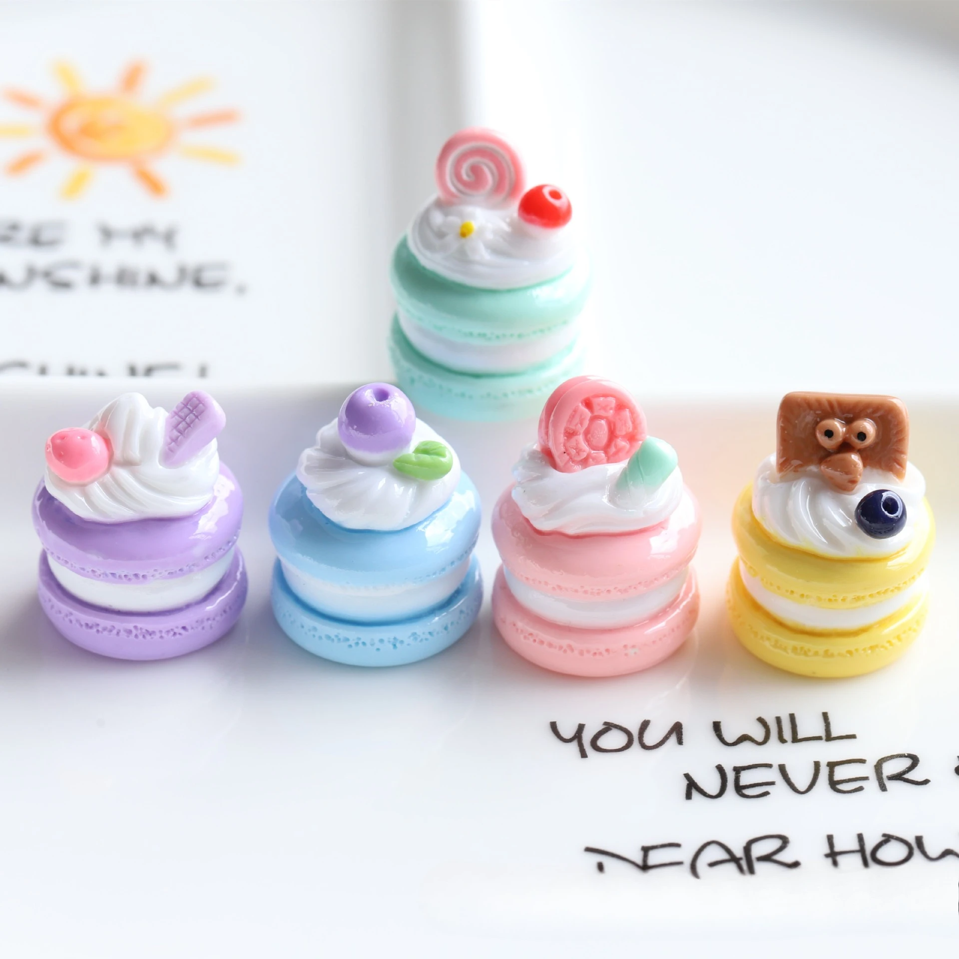 

3pcs Mini Macaron Cake Dessert Sandwich Macaron Model Kitchen Scene DIY Doll Accessories Food Play Decoration Home Decor