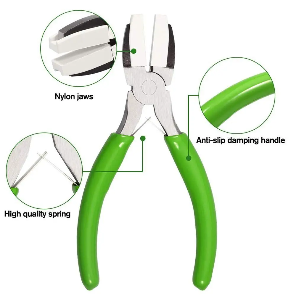 Nylon Jaw Pliers Wire Straightener Pliers Jewelry Making Tool for Beading Twisting Shaping Wire