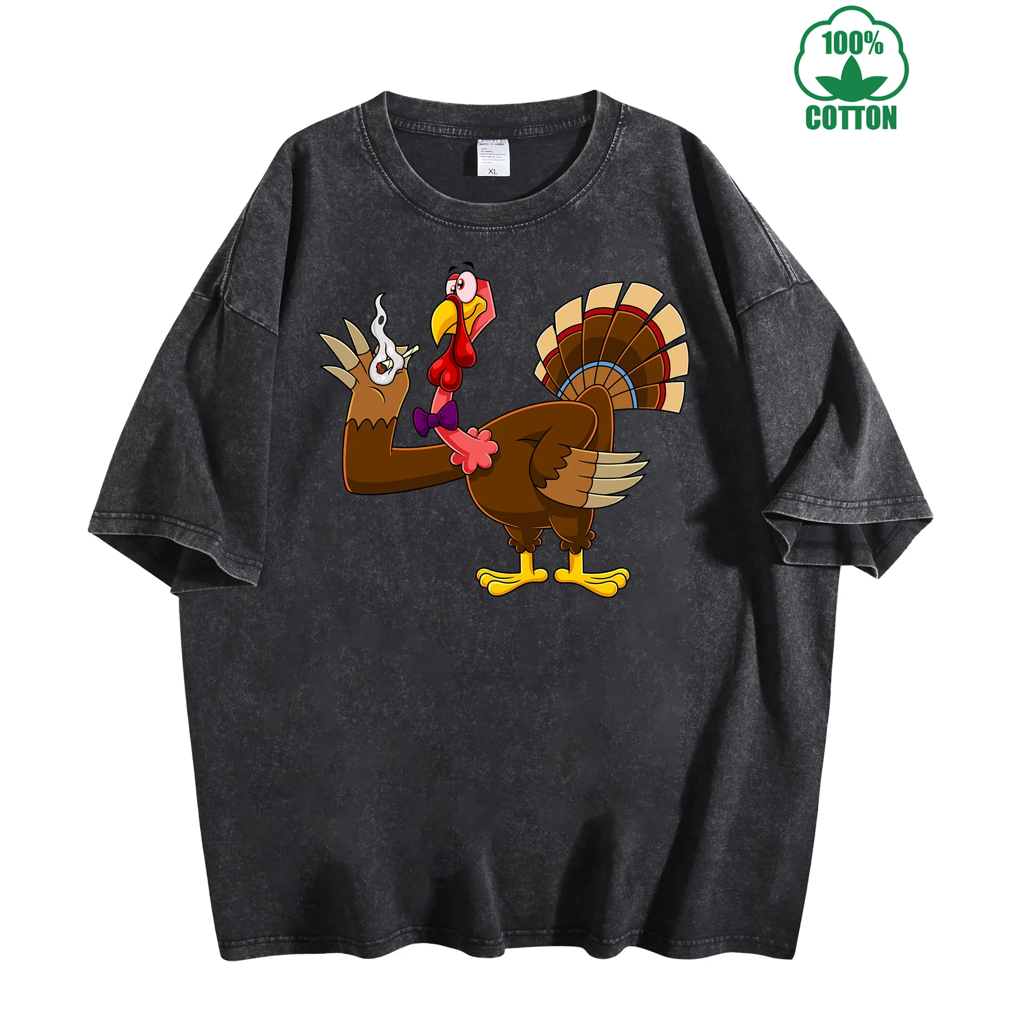 تي شيرت تركيا الكلاسيكي المغسول 230 جرام 100% قطن للجنسين مريح كبير الحجم ملابس الشارع